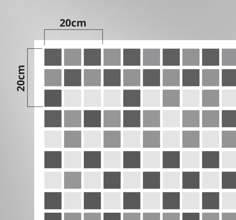 Grey shades vinyl rug bathroom - TenStickers