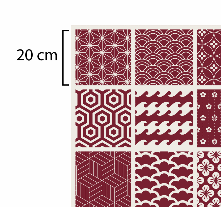 Patterned Tilework mosaic vinyl rug - TenStickers