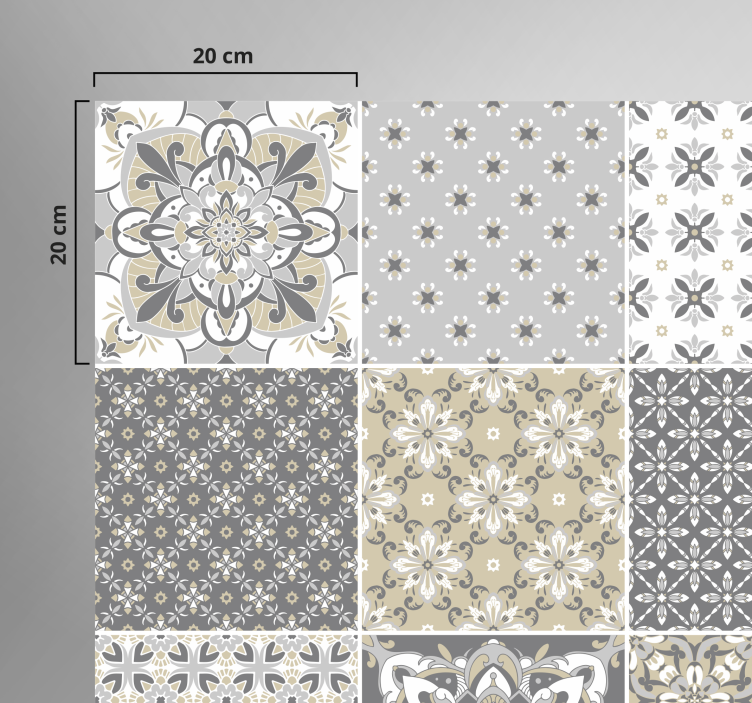 Moroccan style tile effect kitchen vinyl rug - TenStickers