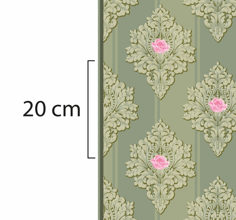Vintage Floral Pattern Decor vinyl rug flowers - TenStickers