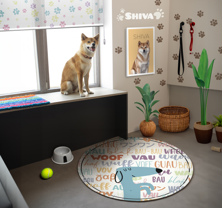 Dog bark animal vinyl mat - TenStickers