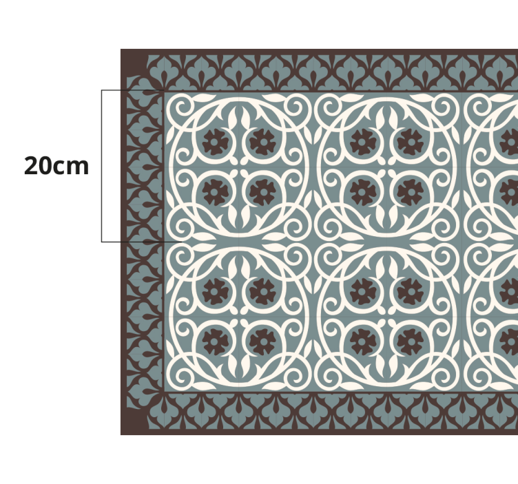 Floral Element Arrangement vinyl rug bathroom - TenStickers