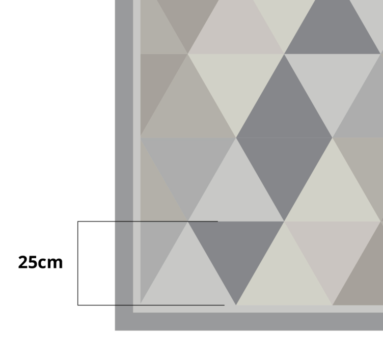Gray pantone triangles nordic vinyl rug - TenStickers