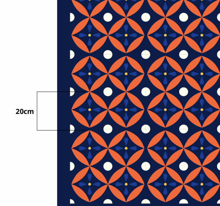 Geometric vinyl rug with geometric pattern design - TenStickers