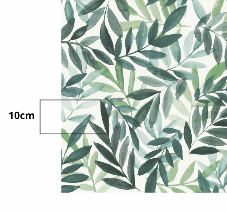 Botanical Foliage vinyl rug flowers - TenStickers