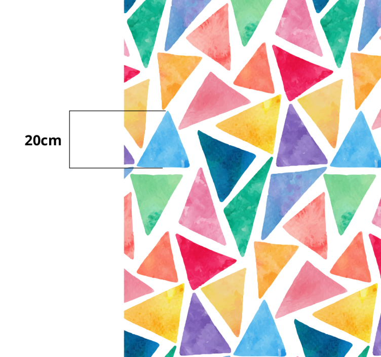 Colorful Triangles geometric vinyl rug - TenStickers
