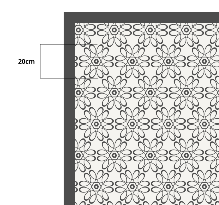 Floral Patterned Runner vinyl rug flowers - TenStickers