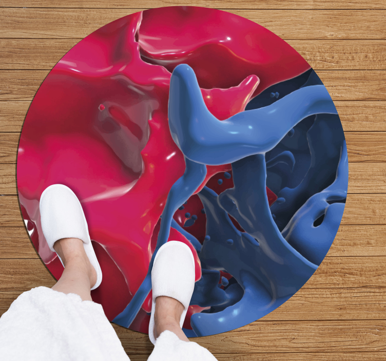 Abstract Color Stream texture vinyl rug - TenStickers