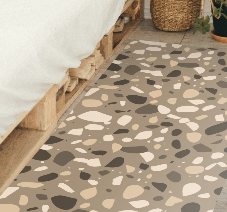 Abstract pebble stone effect vinyl rug - TenStickers