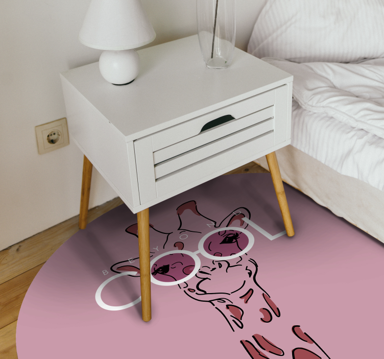 Adorable cool giraffe teenage bedroom vinyl rug - TenStickers