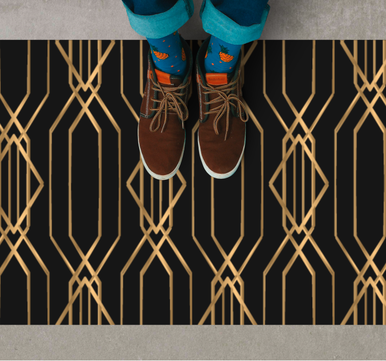 Art Deco Elegance geometric vinyl rug - TenStickers