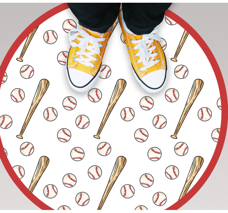 Baseball Season Fun vinyl rug gaming - TenStickers