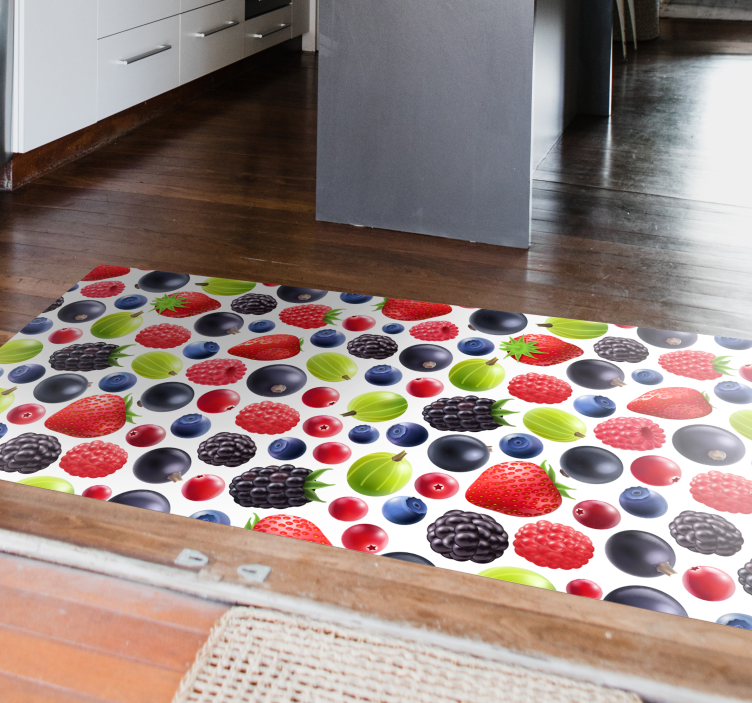 Berry collection kitchen vinyl rug - TenStickers