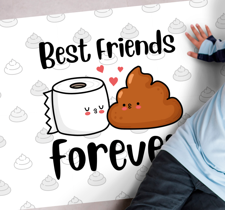 Best Friends Forever vinyl rug bathroom - TenStickers