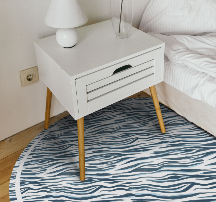 Blu animal print vinyl rug - TenStickers