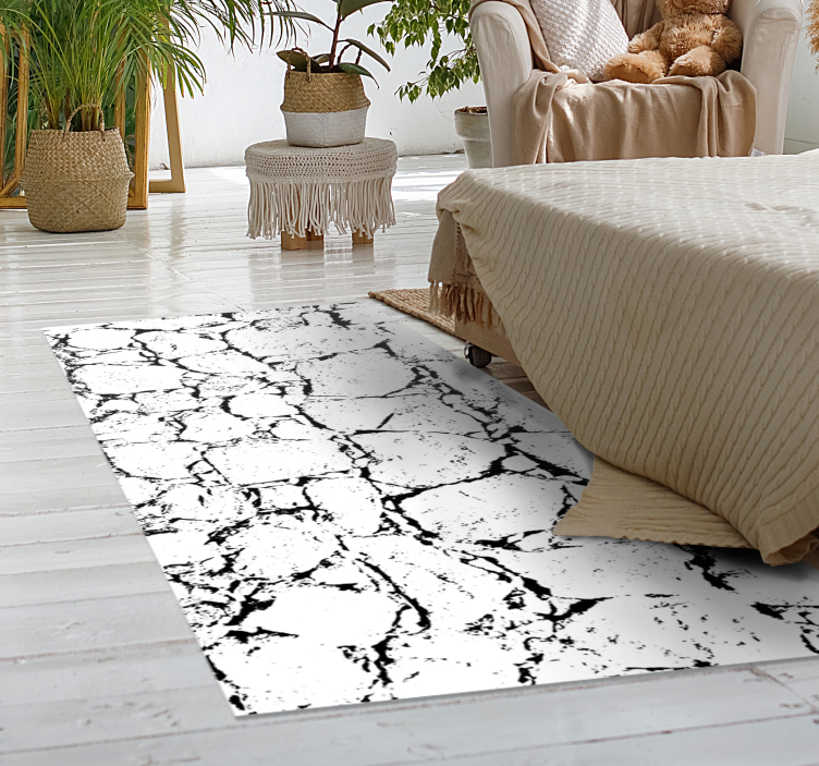 Broken concrete stone vinyl floor tiles - TenStickers