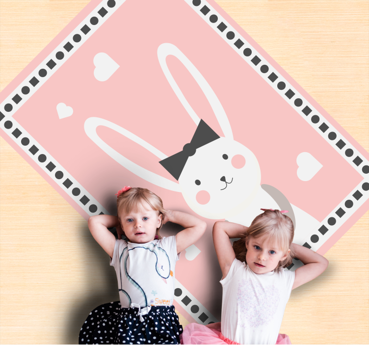 Bunny Nursery Decor nursery vinyl rug - TenStickers