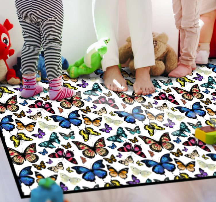 Butterfly Collection animal vinyl rug - TenStickers