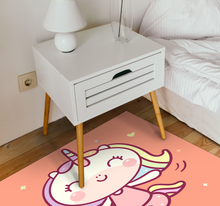 Cartoon Unicorn vinyl rug - TenStickers