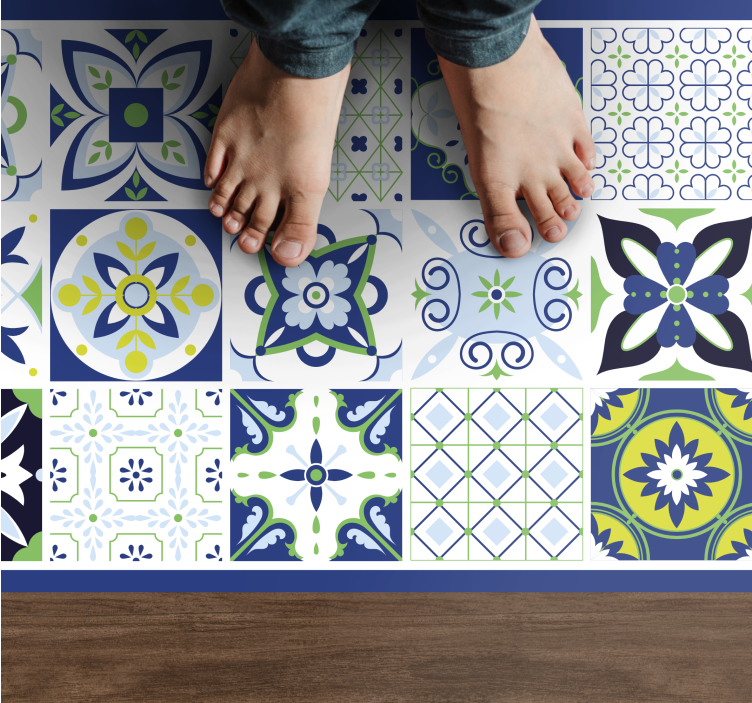 Ceramic tile Inspiration vinyl rug - TenStickers