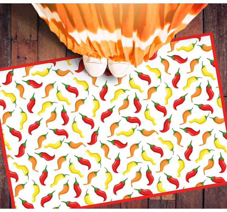 Chili Pepper Concept vinyl rug - TenStickers