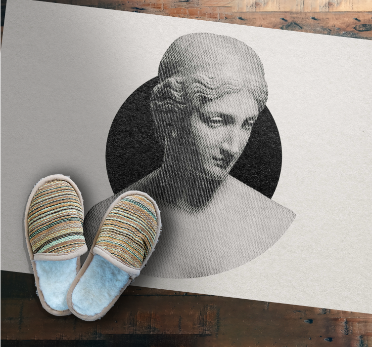 Classic Sculpture Profile minimalist vinyl rug - TenStickers