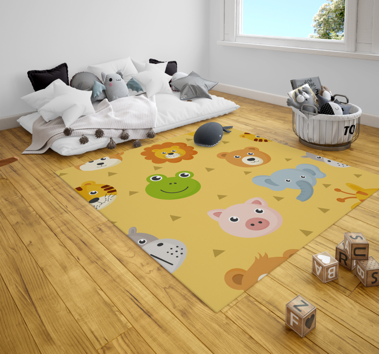 Colorful Animal Play Area nursery rugs - TenStickers