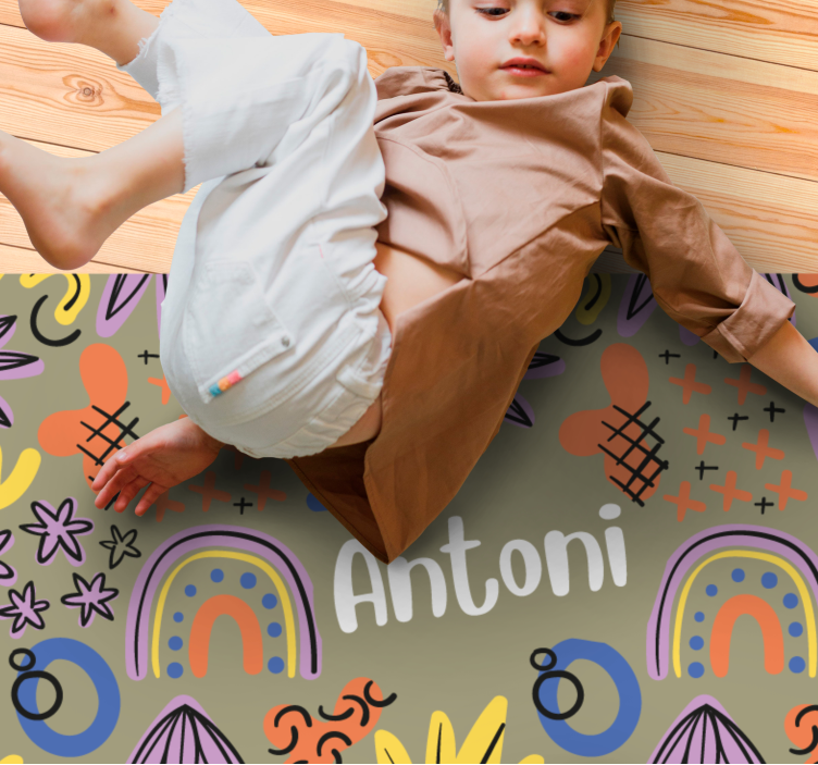 Colorful rainbow patterns vinyl rug - TenStickers