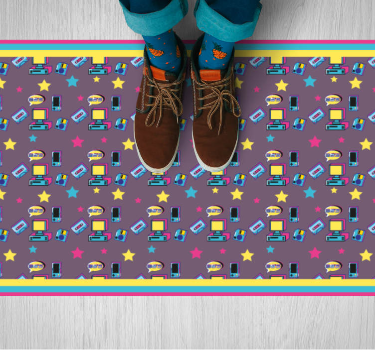 Colorful Tech Toys vinyl rug - TenStickers
