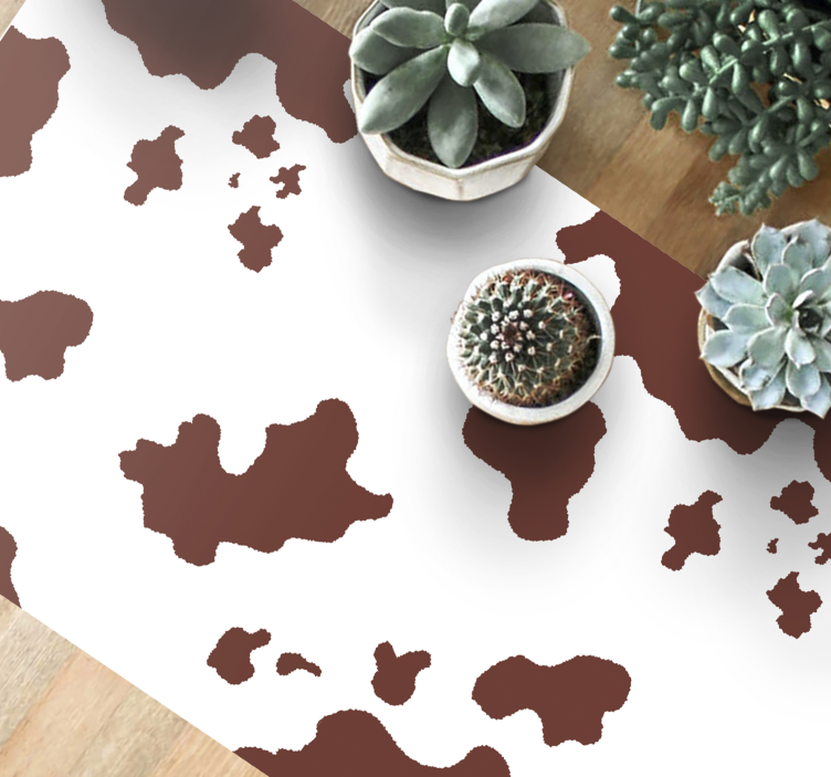 Cowhide Spots animal print vinyl rug - TenStickers
