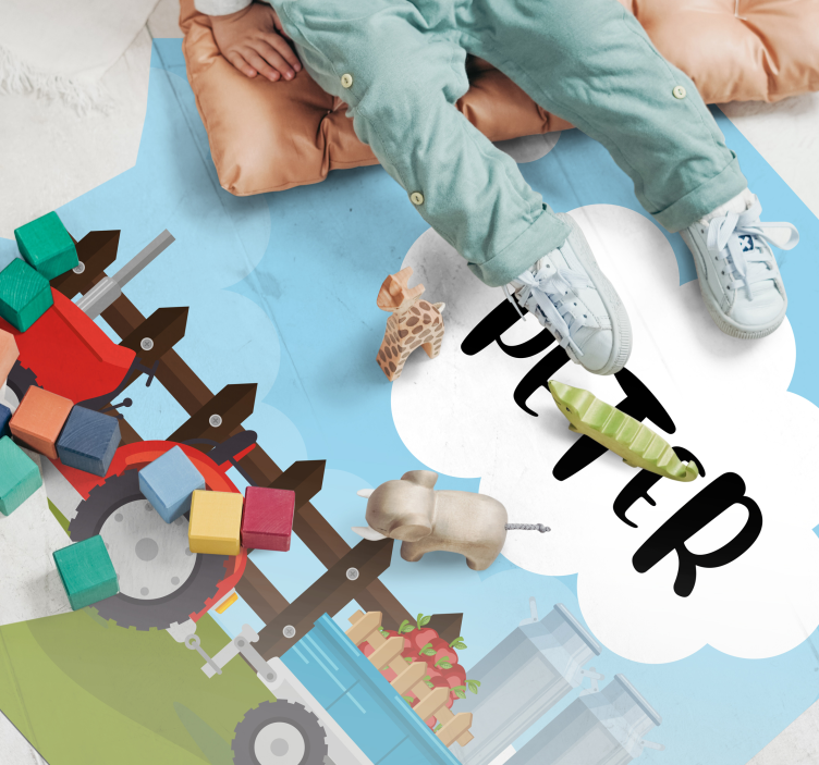 Customizable Farm custom vinyl rug - TenStickers