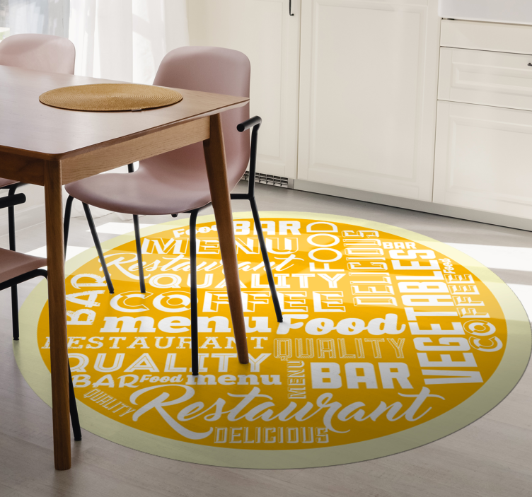Different kitchen quotes vinyl rug - TenStickers