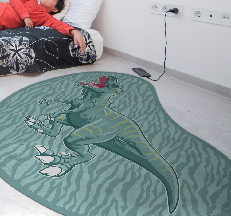 Dinosaur expedition vinyl rug - TenStickers