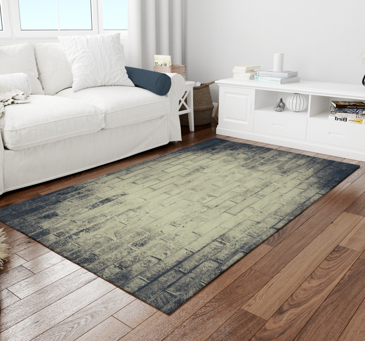 Distressed Brick minimalist vinyl rug - TenStickers