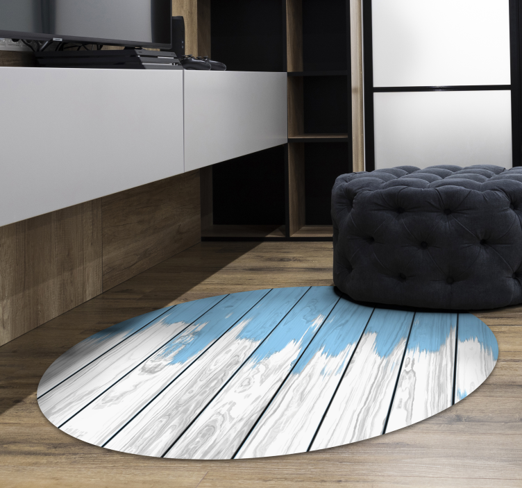 Distressed Timber wood effect vinyl rug - TenStickers