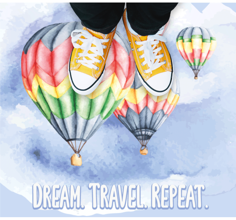 Dream travel repeat custom vinyl rug - TenStickers