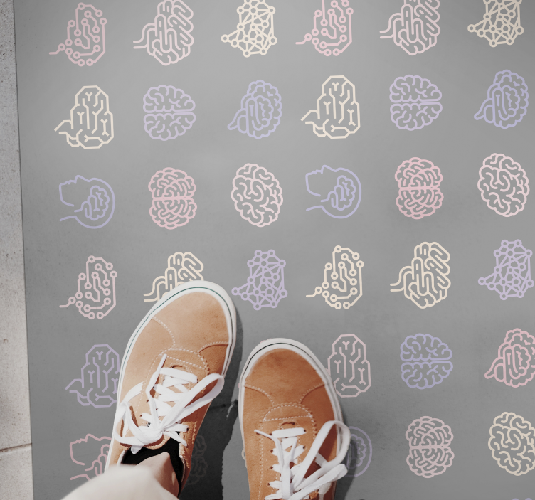 Educational Brain Patterns vinyl rug - TenStickers