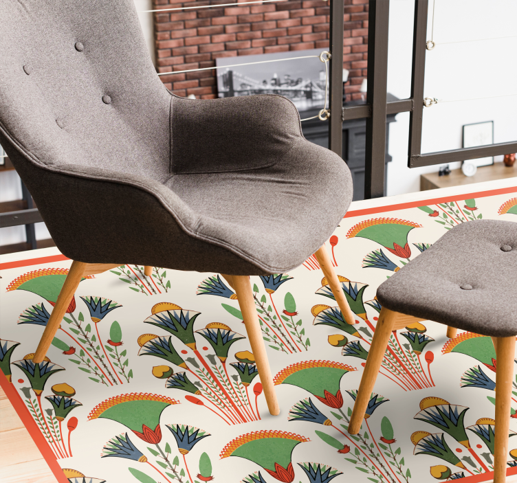 Egyptian style vintage vinyl rug - TenStickers