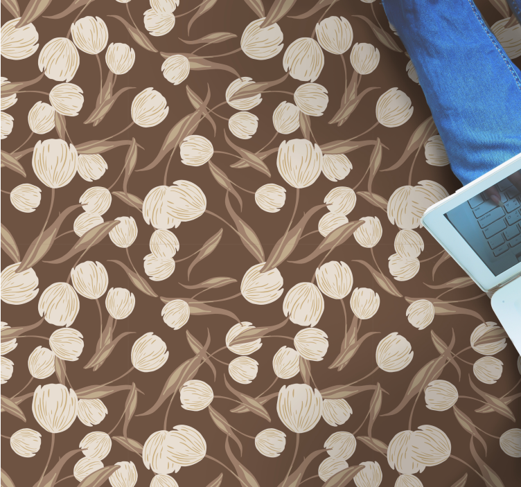Elegant Design vinyl rug flowers - TenStickers