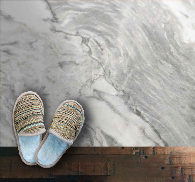 Elegant grey veins marble vinyl rug - TenStickers