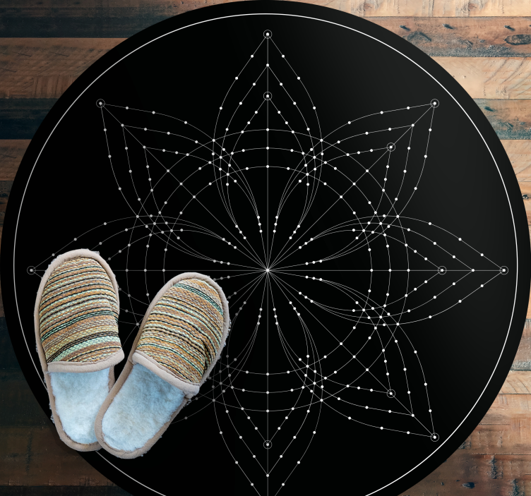 Elegant Lotus Pattern mandala vinyl rug - TenStickers