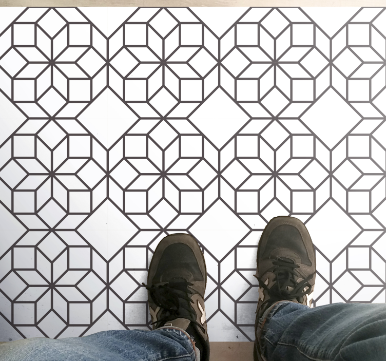 Elegant octagon tiles tile carpet - TenStickers