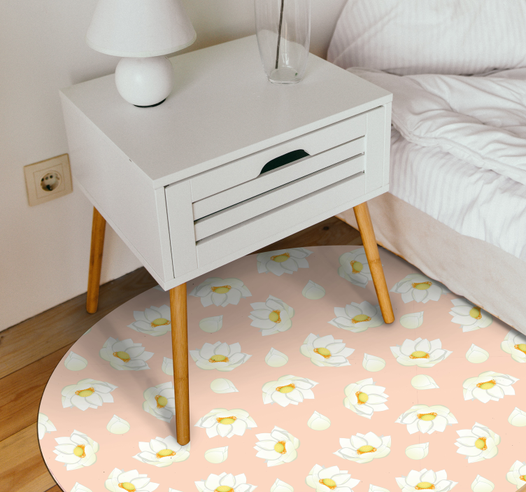 Floral Blossom vinyl rug flowers - TenStickers