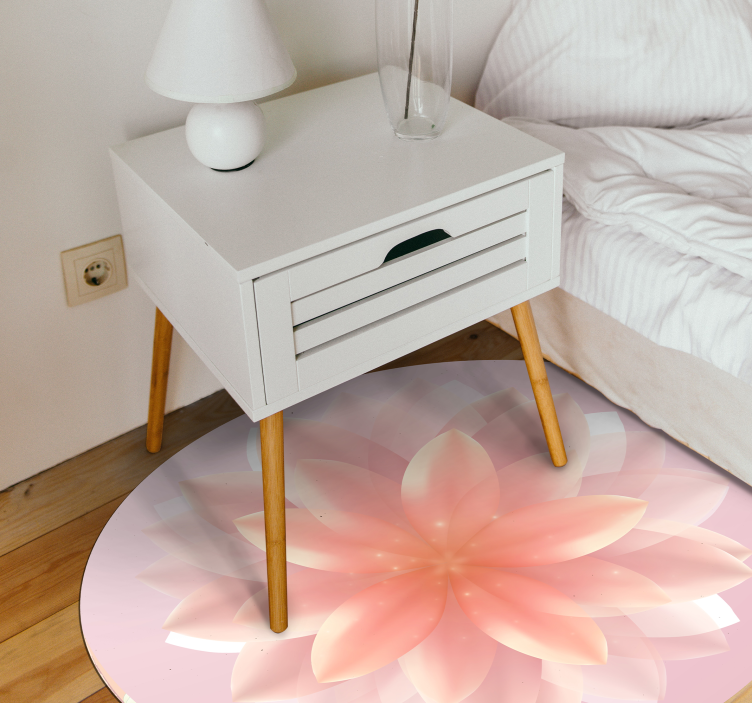 Floral Centerpiece vinyl rug flowers - TenStickers
