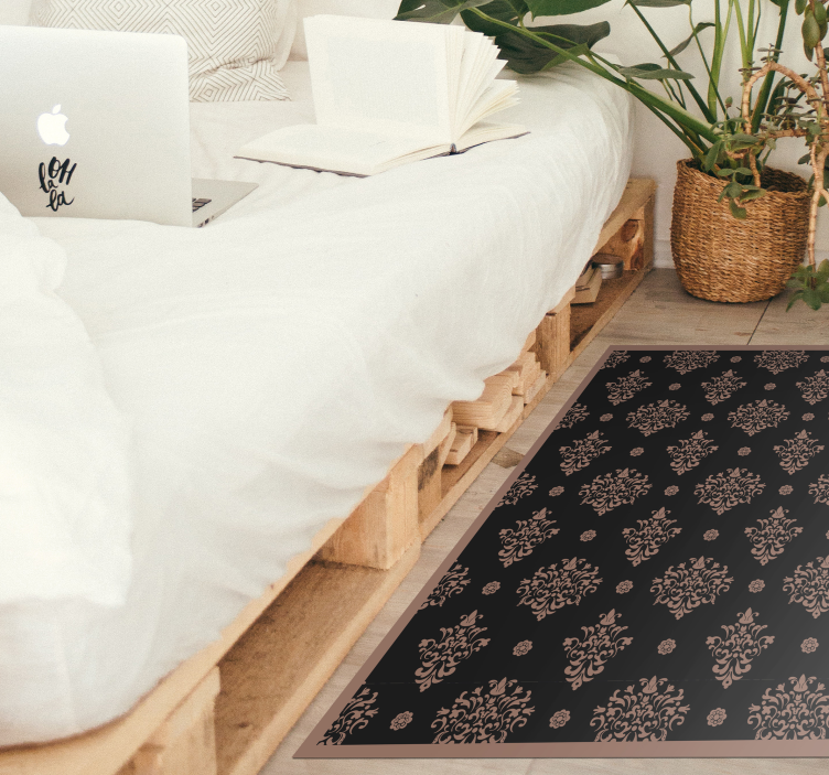 Floral Ornamental vinyl rug flowers - TenStickers