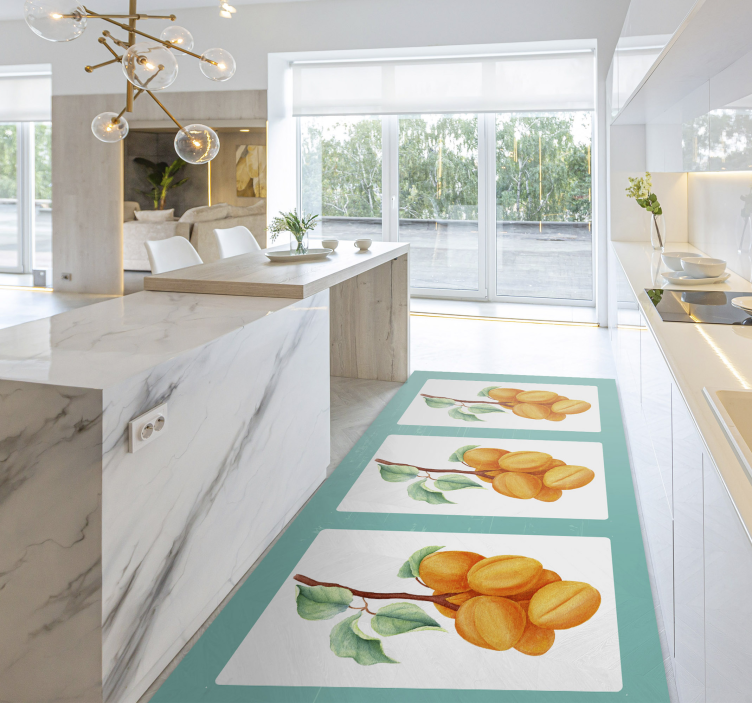 Fruity Illustration vinyl rug flowers - TenStickers