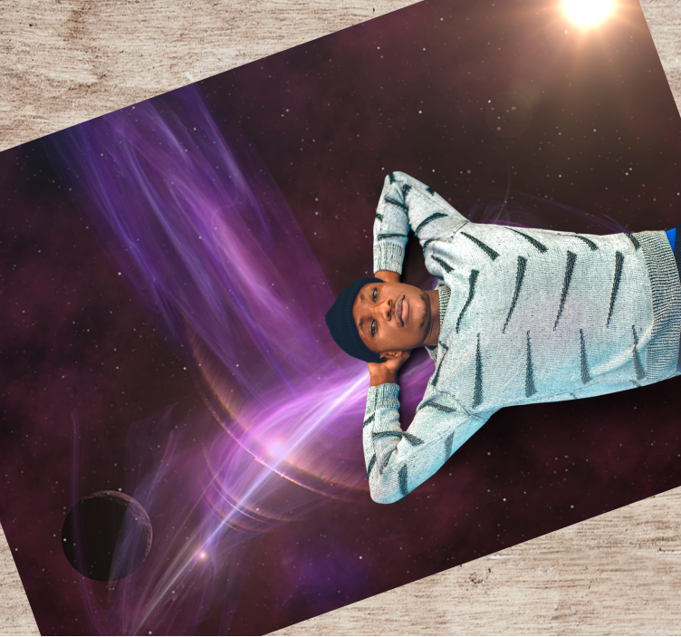 Galactic dreamscape vinyl rug - TenStickers