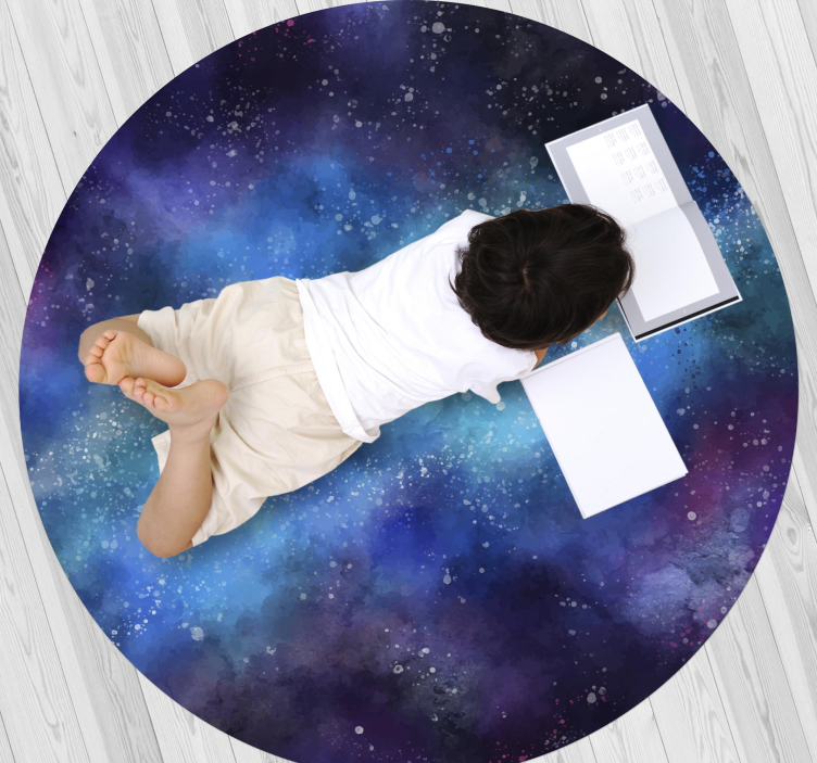 Galaxy Inspired Oasis star vinyl rug - TenStickers