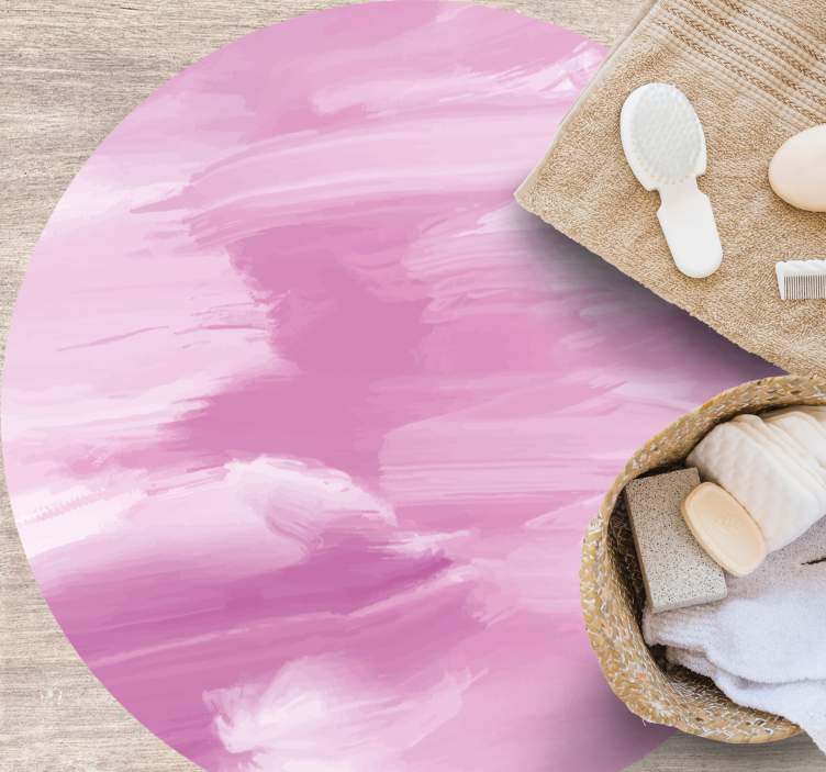 Gentle rose twirls vinyl rug - TenStickers