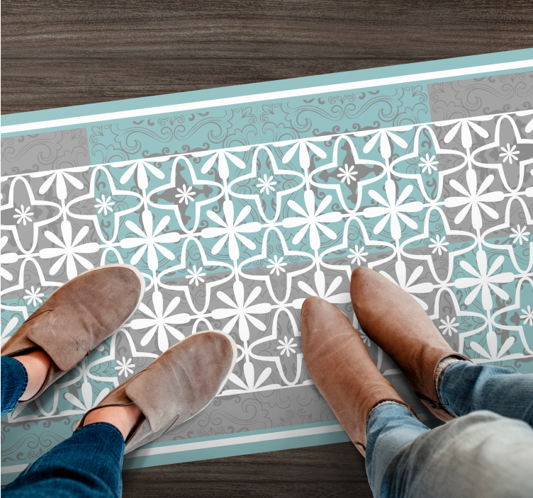 Elegant geometric vinyl rug - TenStickers